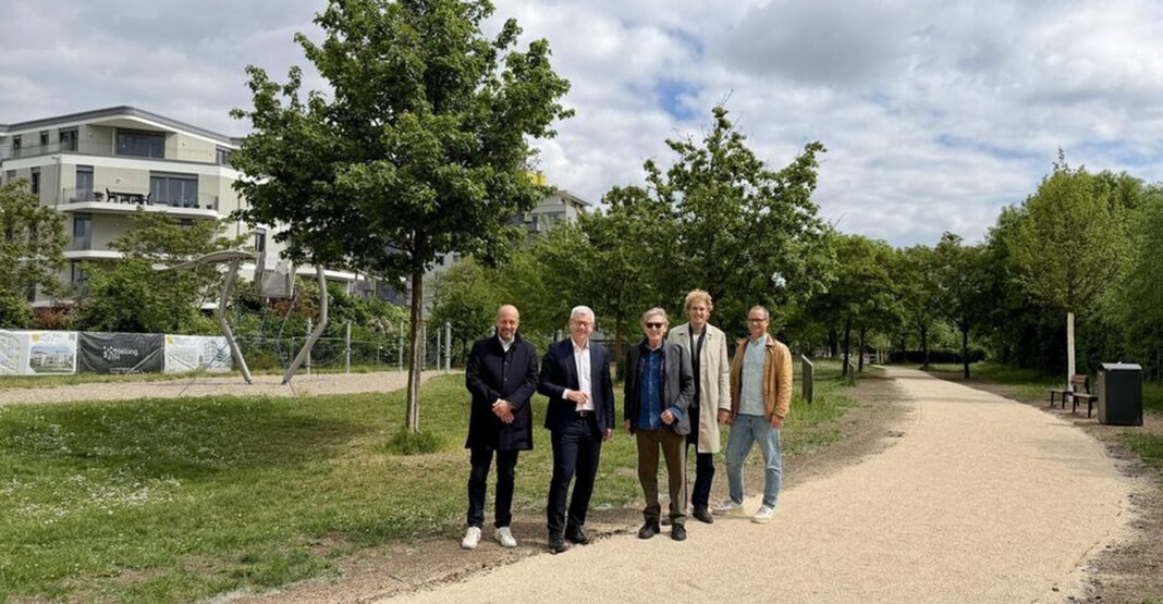 Neue Fuß und Radwege in Kastel verbinden Quartier direkt mit Rheinufer