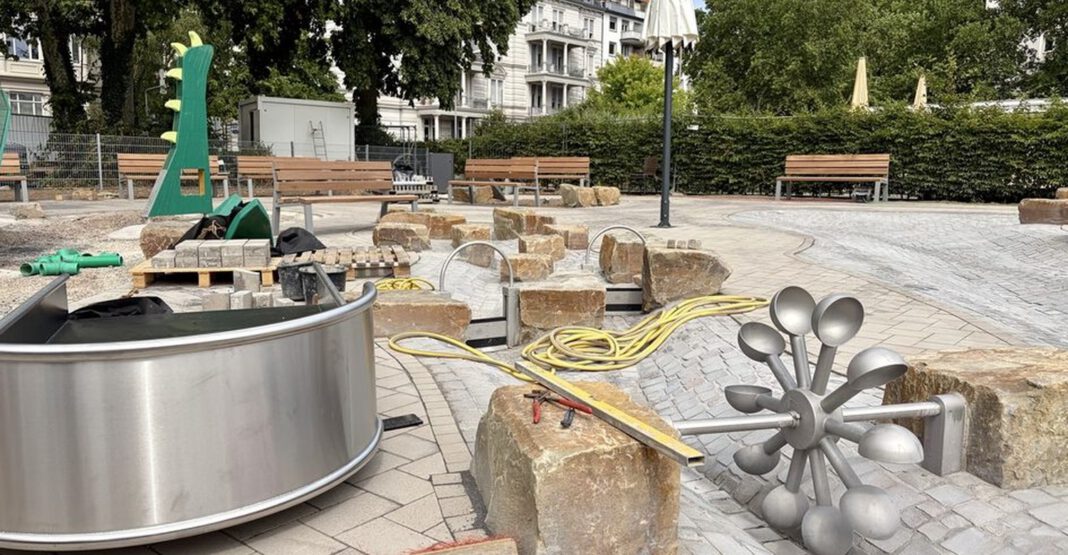 Neuer Wasserspielplatz in den Reisinger-Anlagen steht vor Abschluss der Prüfungen Neuer Wasserspielplatz in den Reisinger-Anlagen steht vor Abschluss der Prüfungen